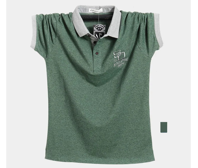 Polo unie en coton M-6XL