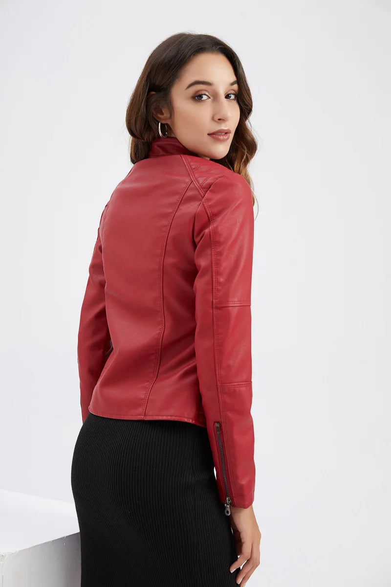 Blouson en simili cuir du XS au 4XL