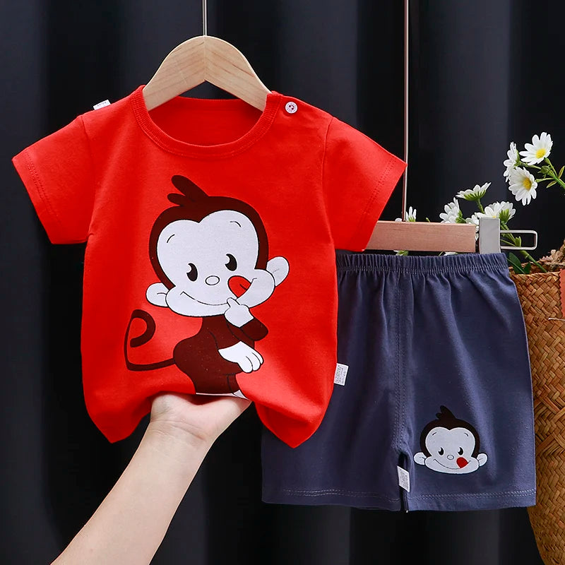 Ensemble de vêtements pour enfants bébé garçon/fille T-Shirt + short du 6mois au 4 ans MAEJORKEN