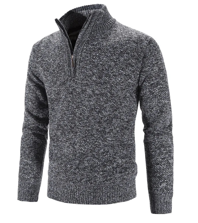 Pull tricoté fermeture éclair col montant MAEJORKEN