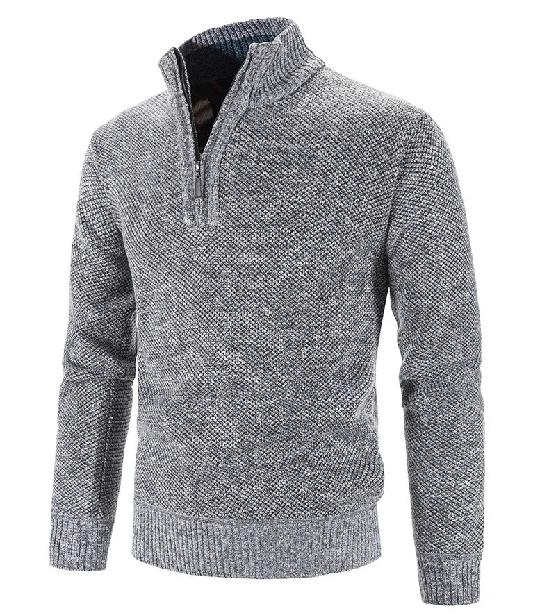 Pull tricoté fermeture éclair col montant MAEJORKEN