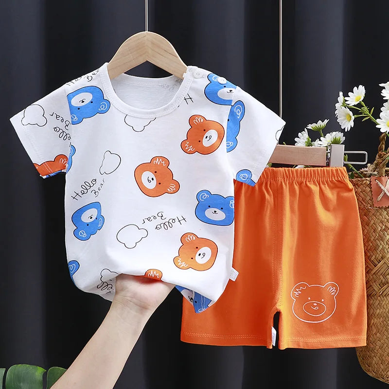 Ensemble de vêtements pour enfants bébé garçon/fille T-Shirt + short du 6mois au 4 ans MAEJORKEN