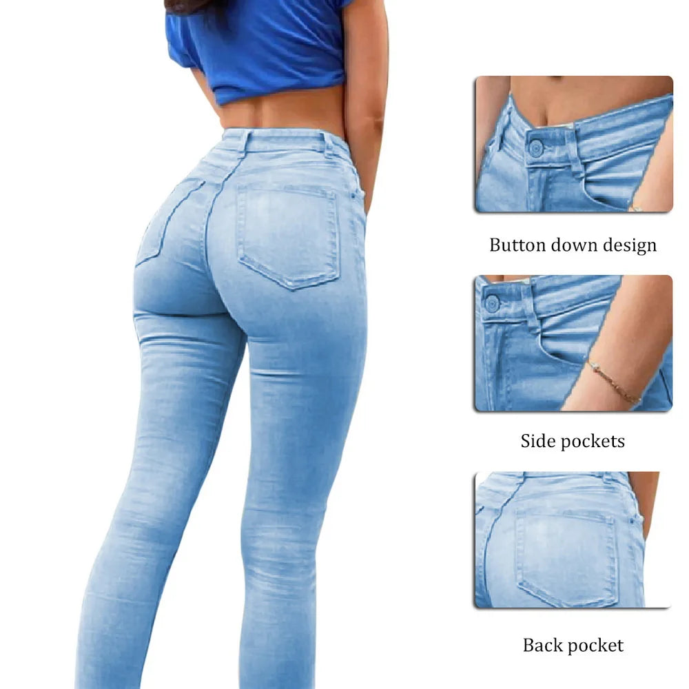 Jean crayon slim élastique
