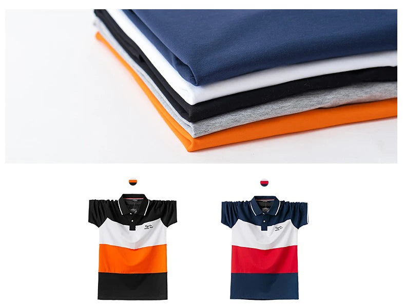 Polo hommes manches courtes coton grande taille M-6XL