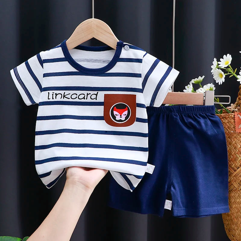 Ensemble de vêtements pour enfants bébé garçon/fille T-Shirt + short du 6mois au 4 ans MAEJORKEN