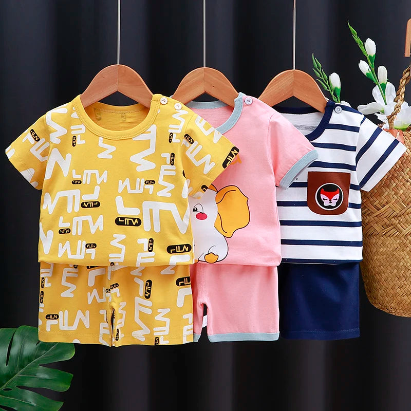 Ensemble de vêtements pour enfants bébé garçon/fille T-Shirt + short du 6mois au 4 ans MAEJORKEN