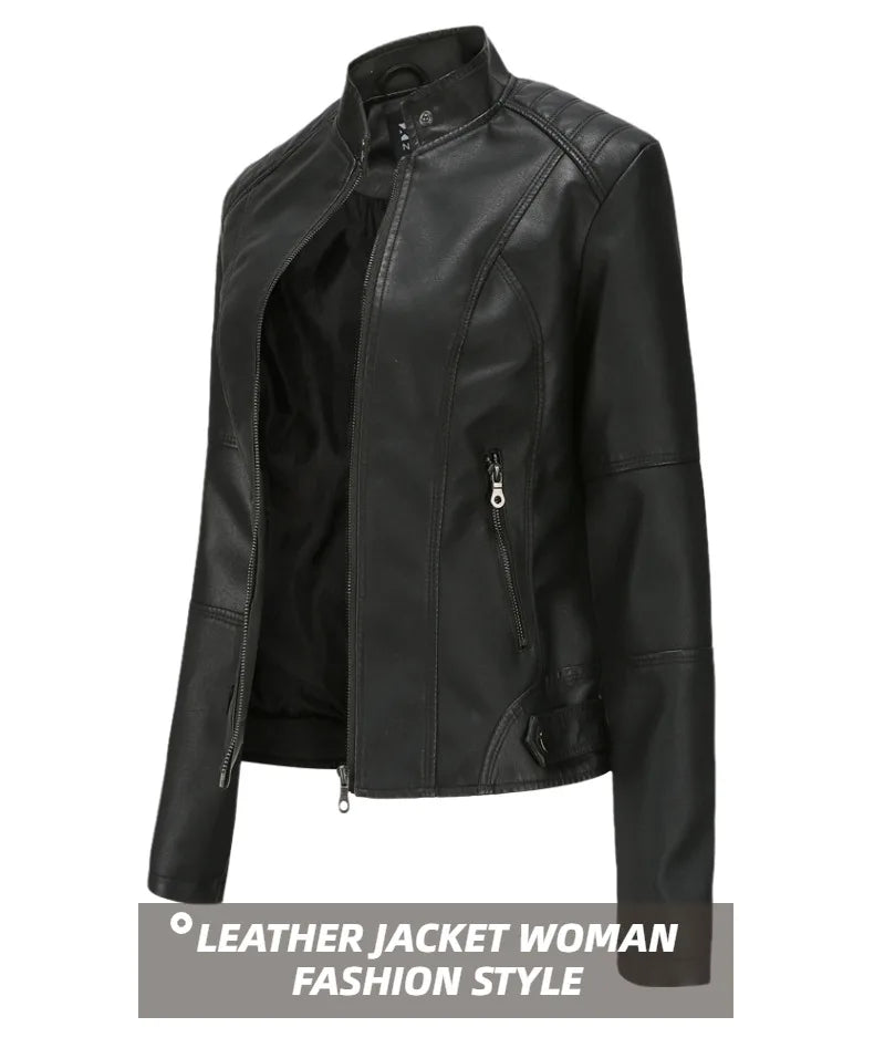 Blouson en simili cuir du XS au 4XL