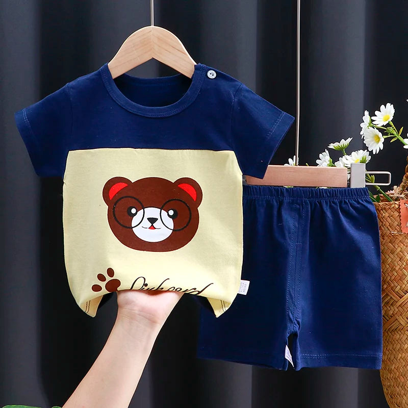 Ensemble de vêtements pour enfants bébé garçon/fille T-Shirt + short du 6mois au 4 ans MAEJORKEN