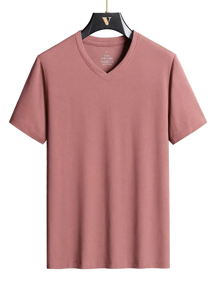 T-shirt à col en V pour hommes grande taille, 7XL, 8XL, 9XL