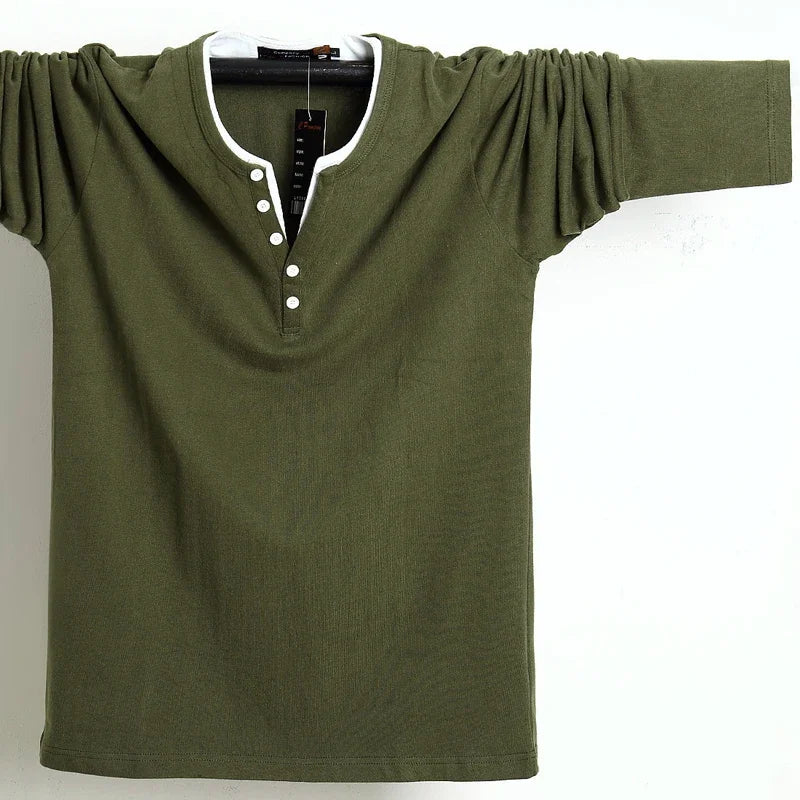 T-Shirt en coton à manches longues grande taille du M au 7XL MAEJORKEN