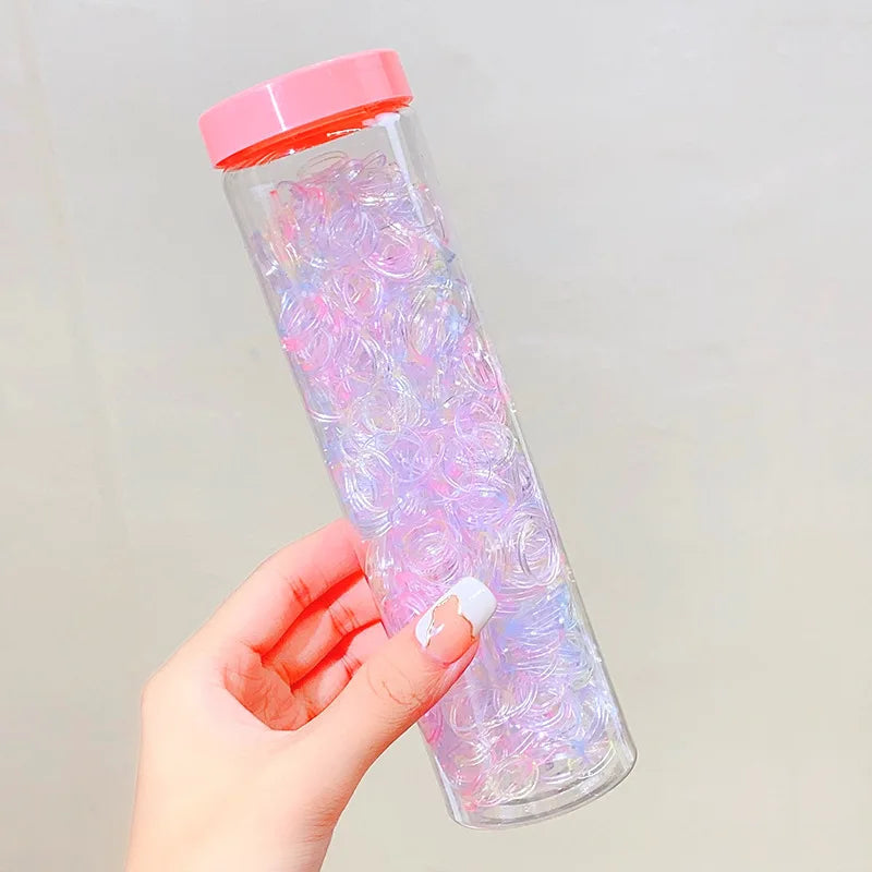 Bandes élastiques colorées pour filles, accessoires pour cheveux, coiffure mignonne pour enfants, couvre-chef de princesse, 1 bouteille, 300 pièces MAEJORKEN