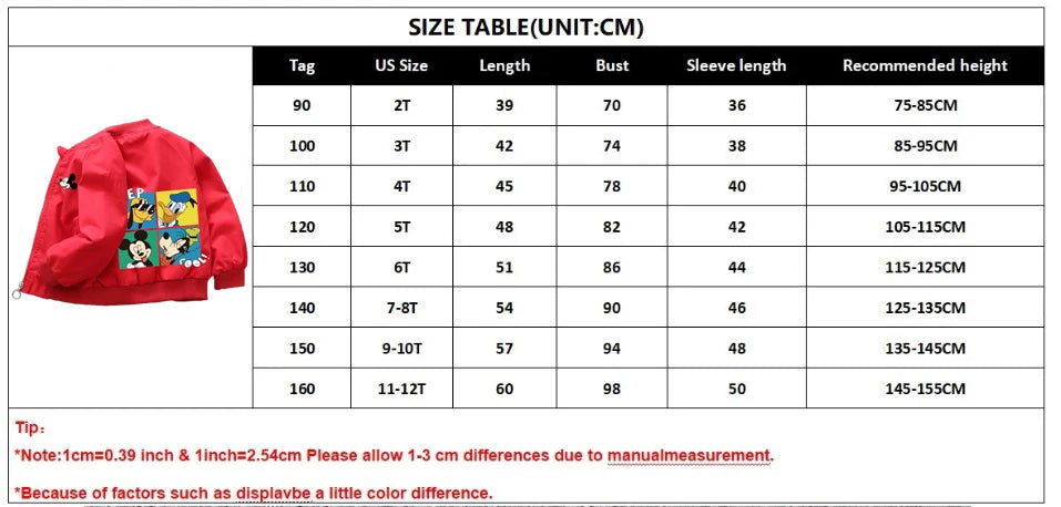 Veste disney pour enfants MAEJORKEN