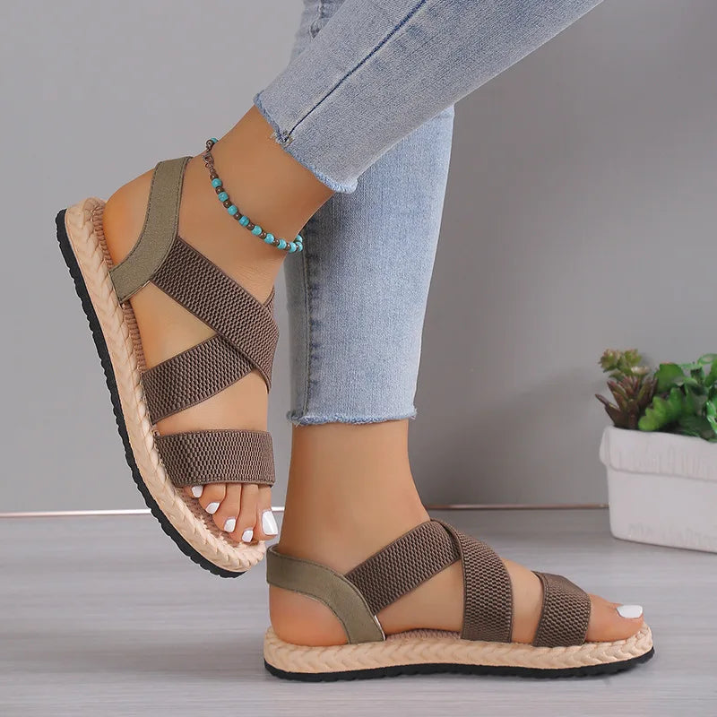 Sandales plates antidérapantes , tendance, confortables du 35 au 43