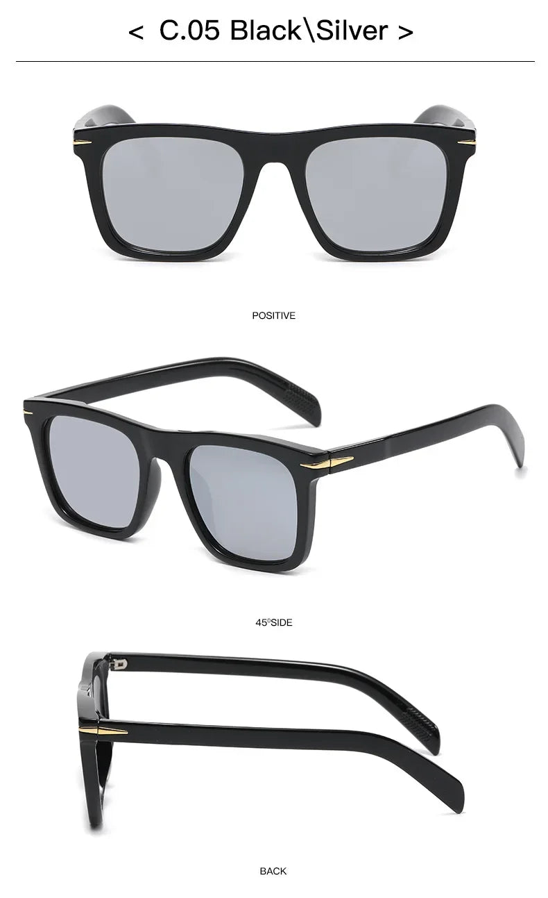 Lunettes de soleil carrées Vintage pour hommes, Anti- lumière bleue MAEJORKEN