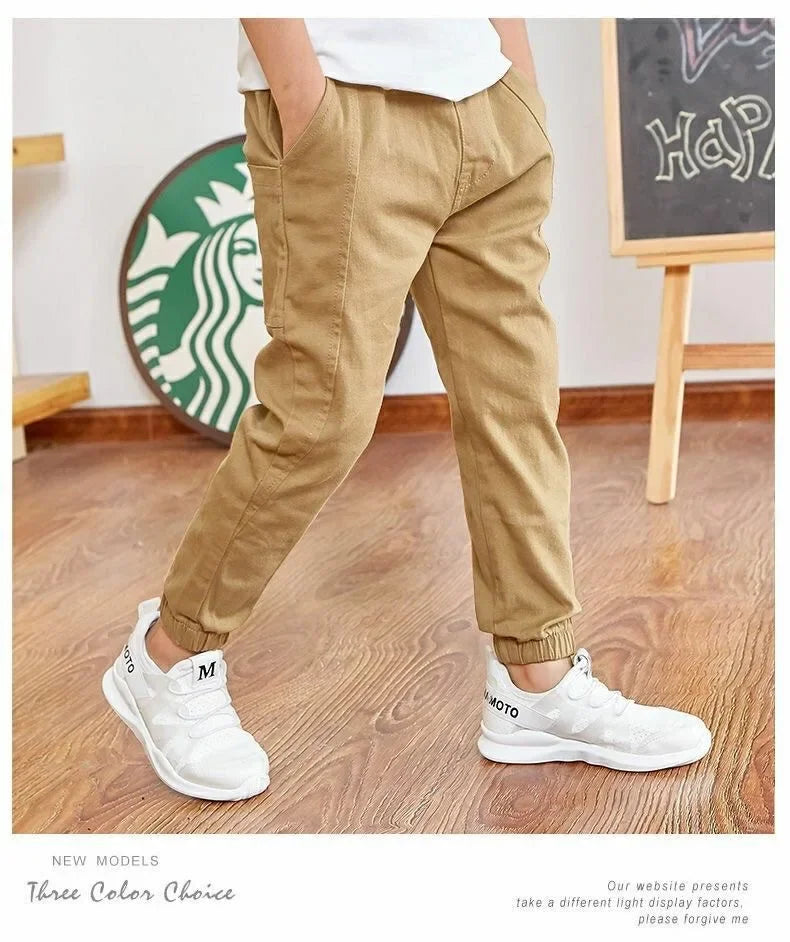Pantalons garçons en coton décontracté du 3 au 13 ans MAEJORKEN
