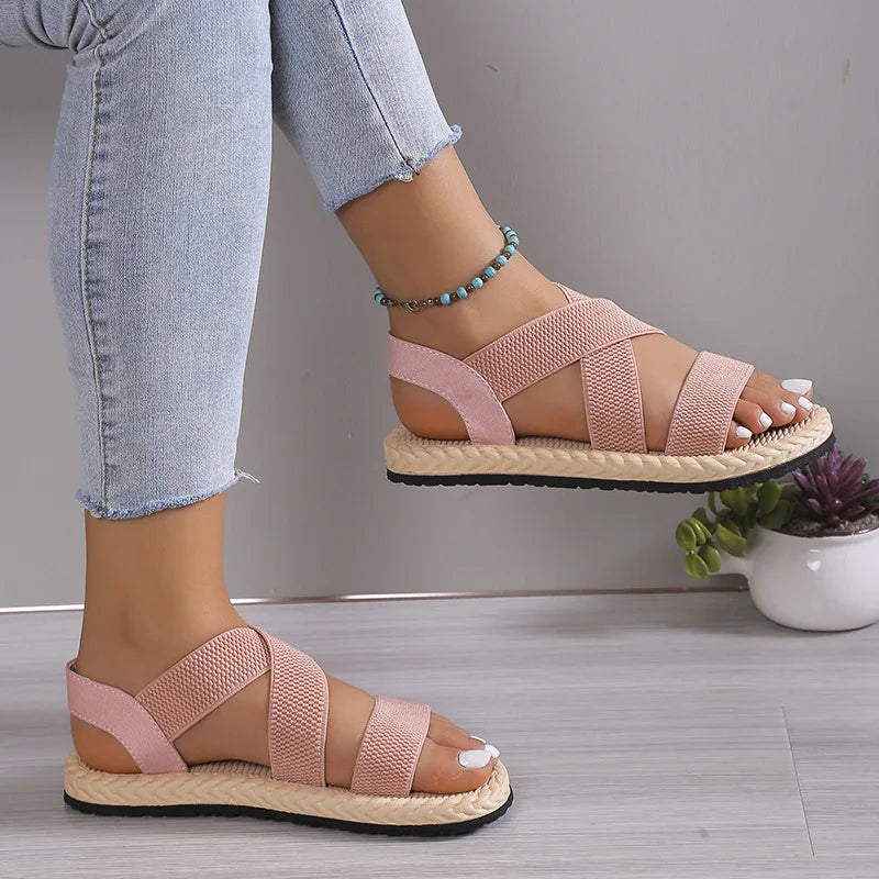 Sandales plates antidérapantes , tendance, confortables du 35 au 43