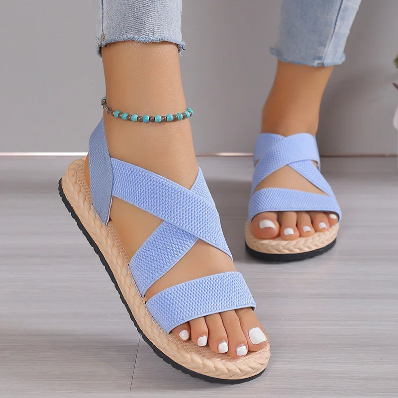 Sandales plates antidérapantes , tendance, confortables du 35 au 43