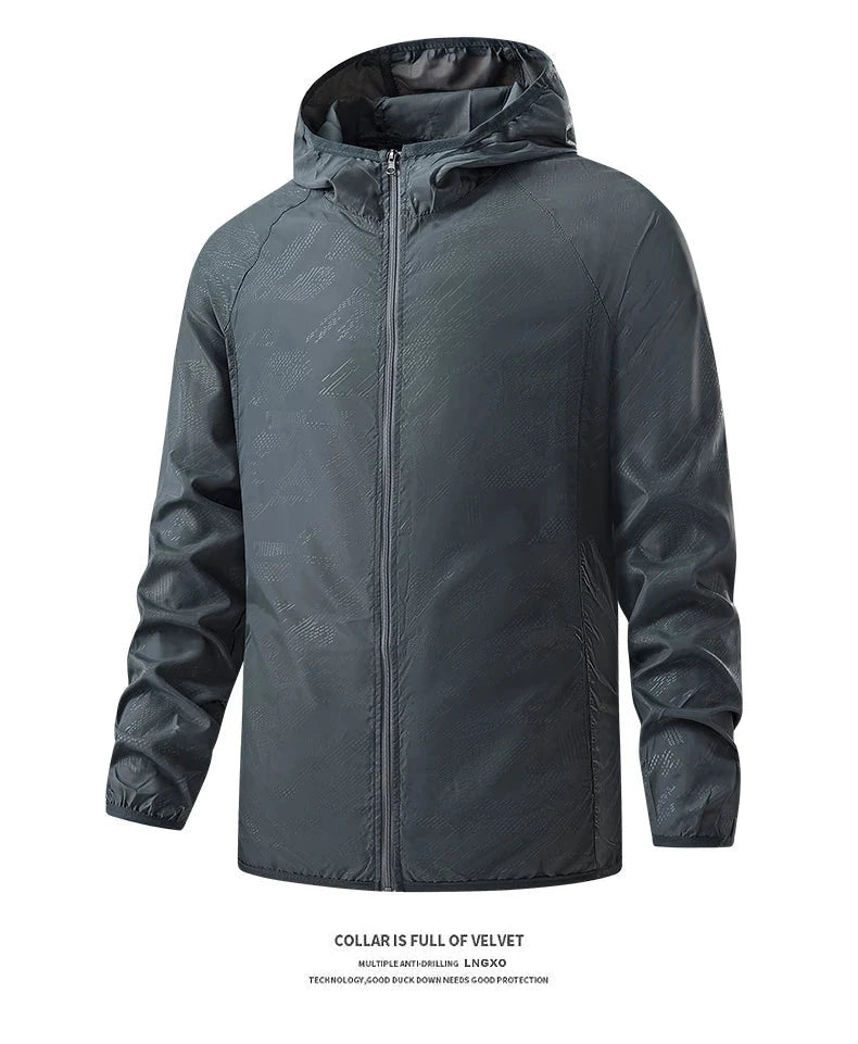 LNGXO hommes femmes vestes de randonnée imperméables Protection solaire coupe-vent Camping escalade manteau de pluie en plein air unisexe vêtements portables MAEJORKEN