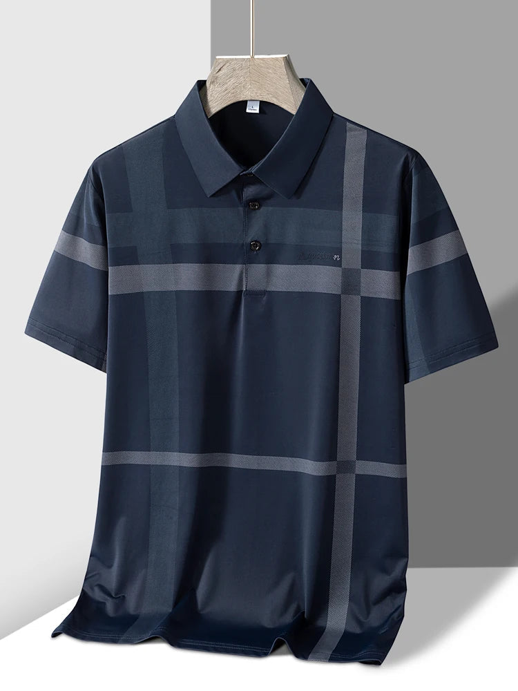 Polo homme rayé Design col rabattu M-4XL MAEJORKEN