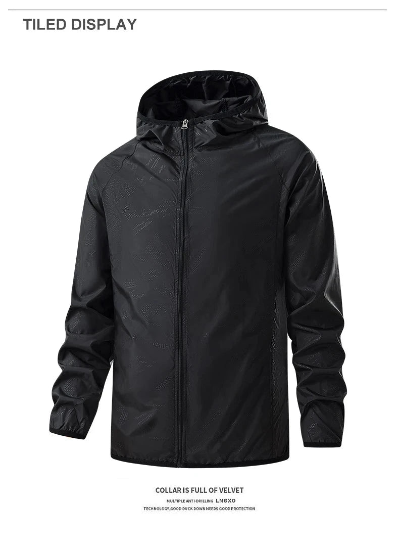 LNGXO hommes femmes vestes de randonnée imperméables Protection solaire coupe-vent Camping escalade manteau de pluie en plein air unisexe vêtements portables MAEJORKEN