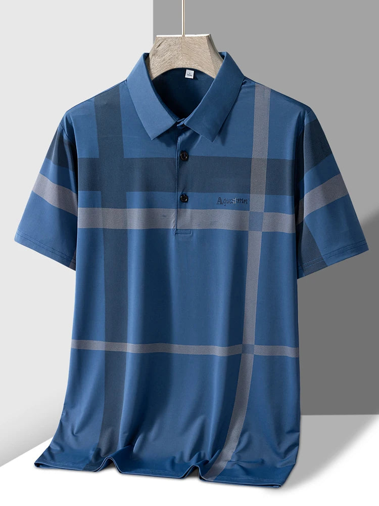 Polo homme rayé Design col rabattu M-4XL MAEJORKEN