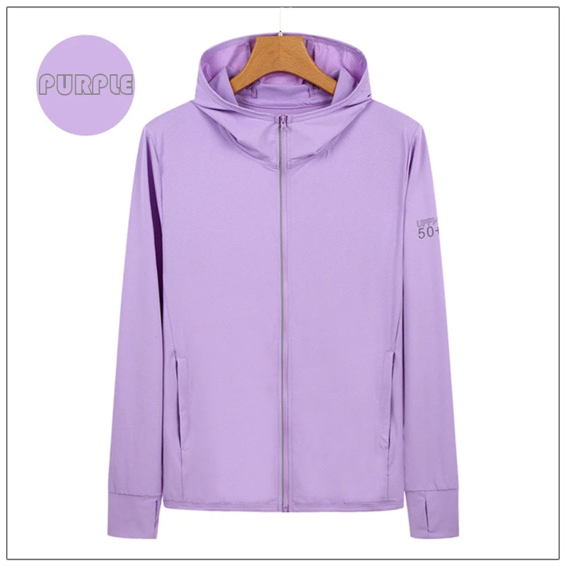 Veste de Protection solaire UPF50 + vêtements de sport, manteau en peau de soie glacée du S au 4XL
