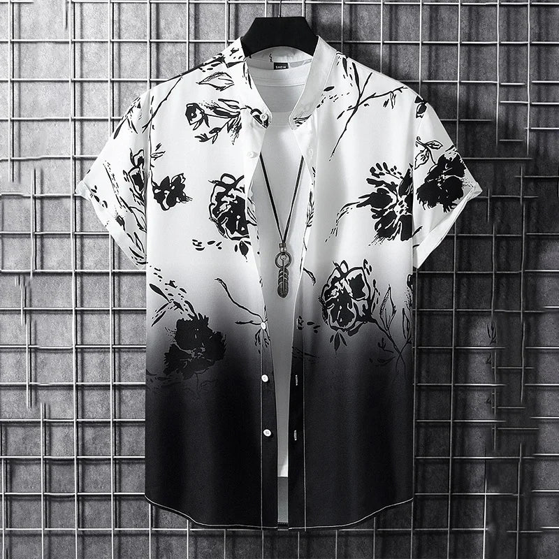 Chemise à manches courtes imprimé du S au 5XL