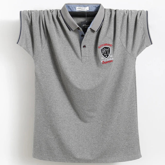 Polo unie en coton M-6XL