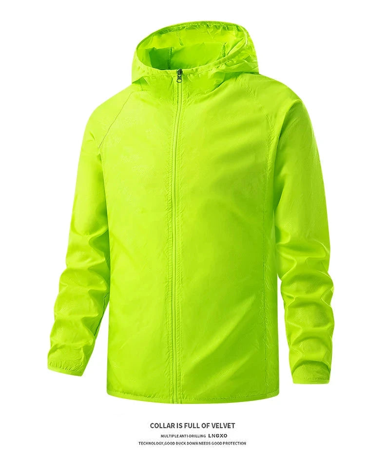 LNGXO hommes femmes vestes de randonnée imperméables Protection solaire coupe-vent Camping escalade manteau de pluie en plein air unisexe vêtements portables MAEJORKEN