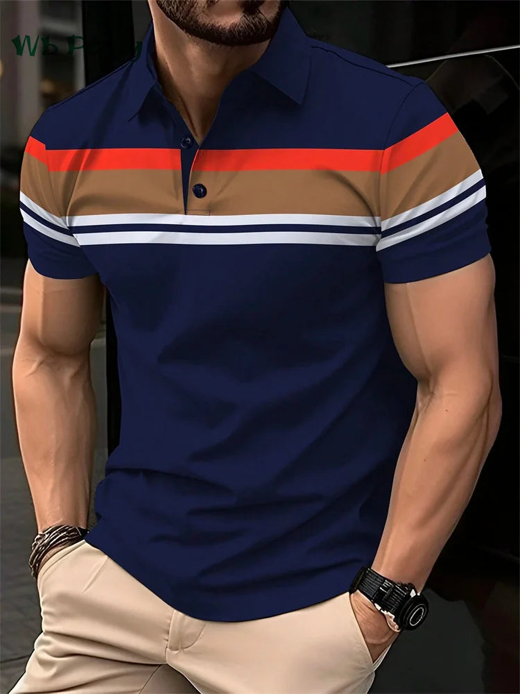 Polo classique à col boutonné pour hommes