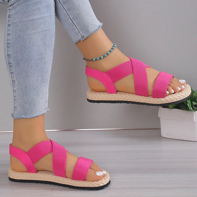 Sandales plates antidérapantes , tendance, confortables du 35 au 43