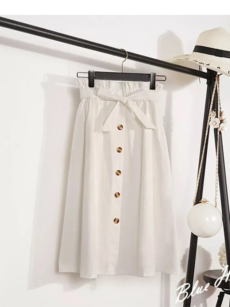 Jupe longue taille haute plissé MAEJORKEN