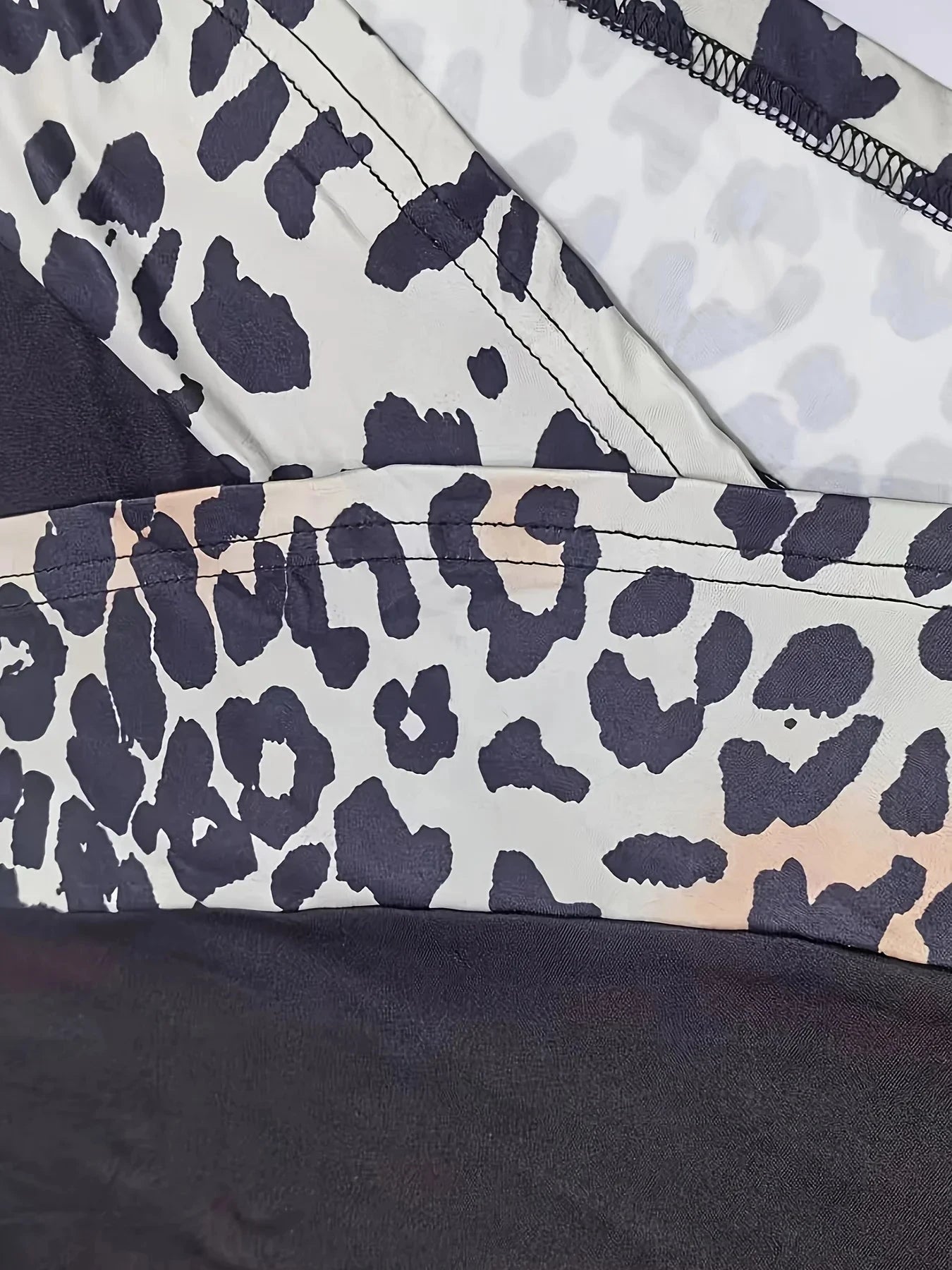 T-shirt long à épaules dénudées couleur bloquée à manches longues grande taille du XL au 5XL MAEJORKEN