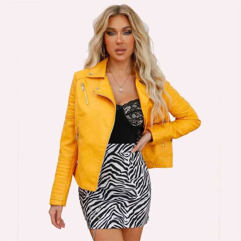 2024 nouvelle mode femmes veste en simili cuir S-XXXL