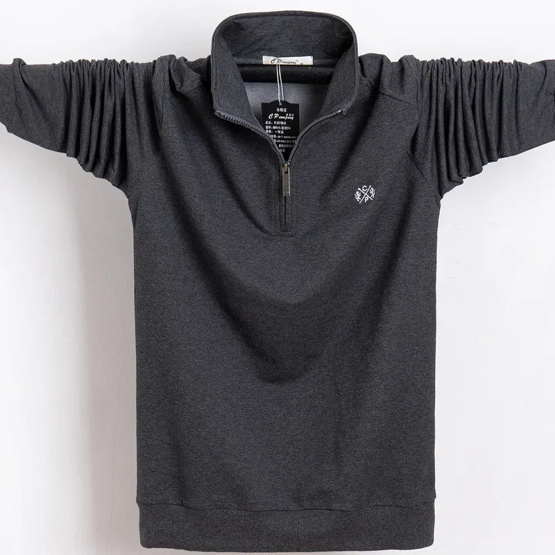 Sweat Long broderie conception coupe ajustée ample décontracté coton grande taille M-7XL MAEJORKEN