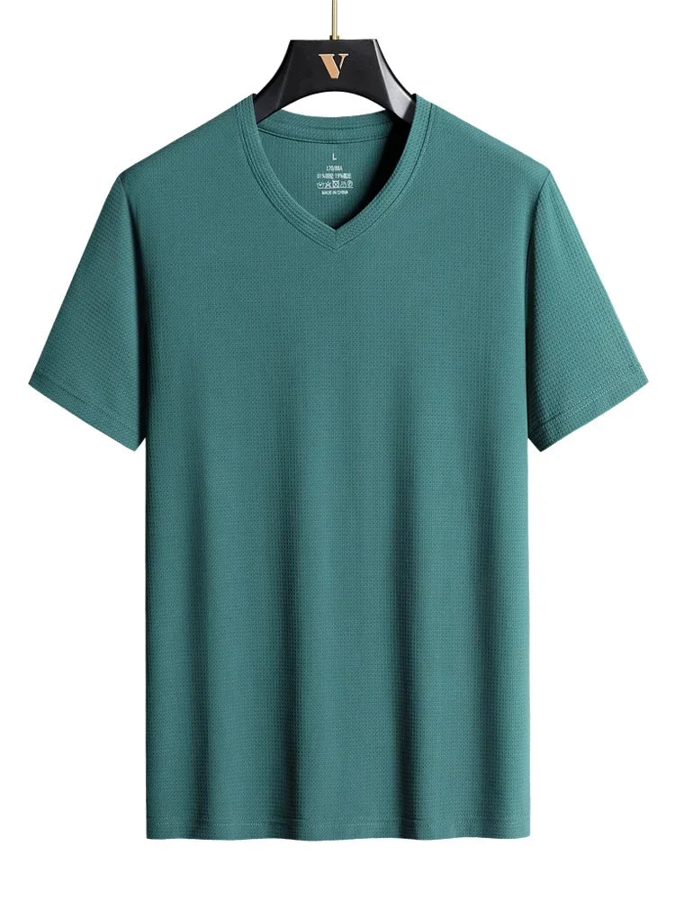 T-shirt à col en V pour hommes grande taille, 7XL, 8XL, 9XL