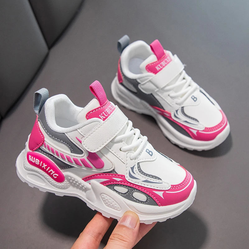 Baskets en cuir pour filles du 26 au 37