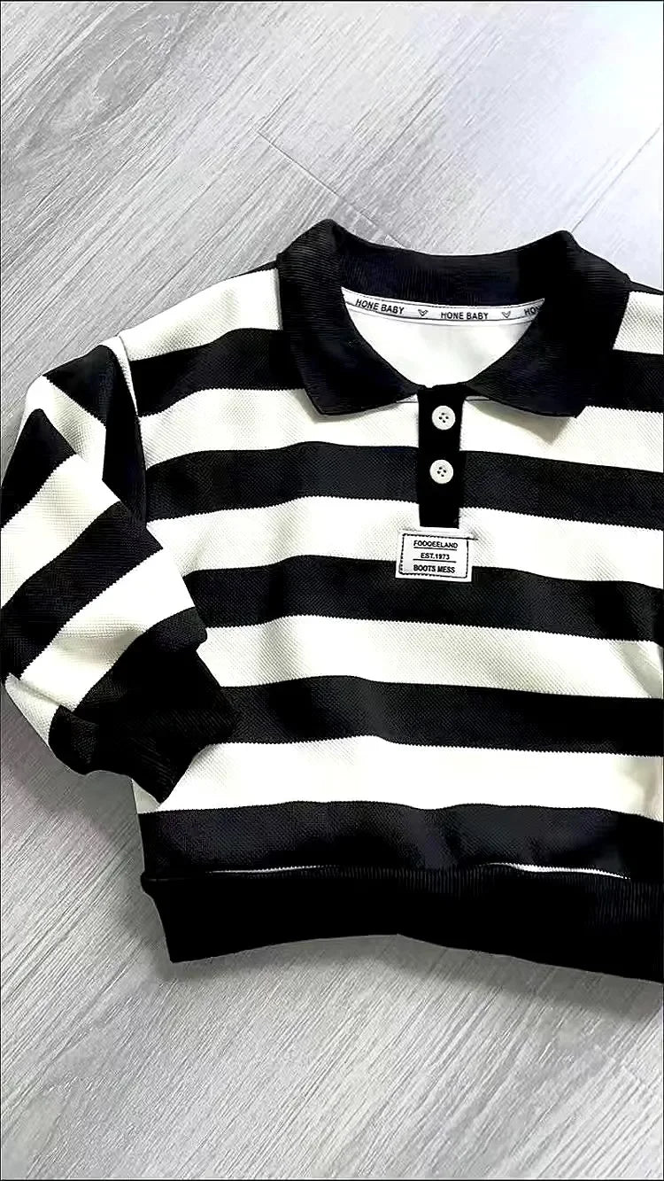 Polo rayé à manches longues pour enfants du 12 mois au 6 ans MAEJORKEN