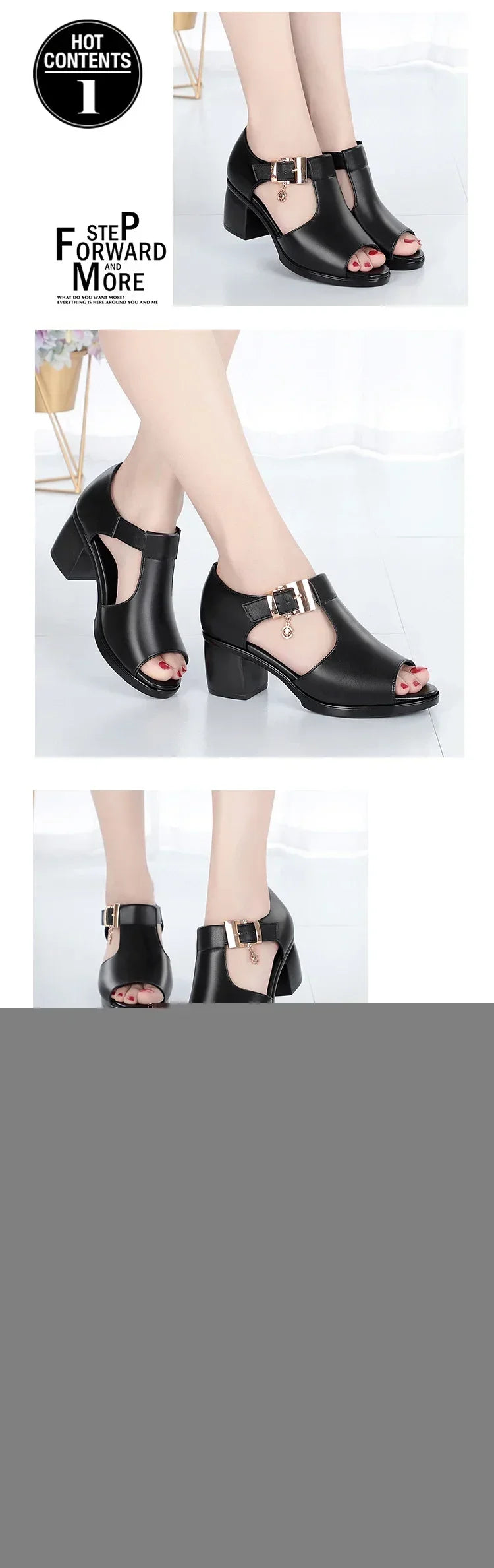 Chaussures à talons avec boucle décorative en métal du 35 au 41
