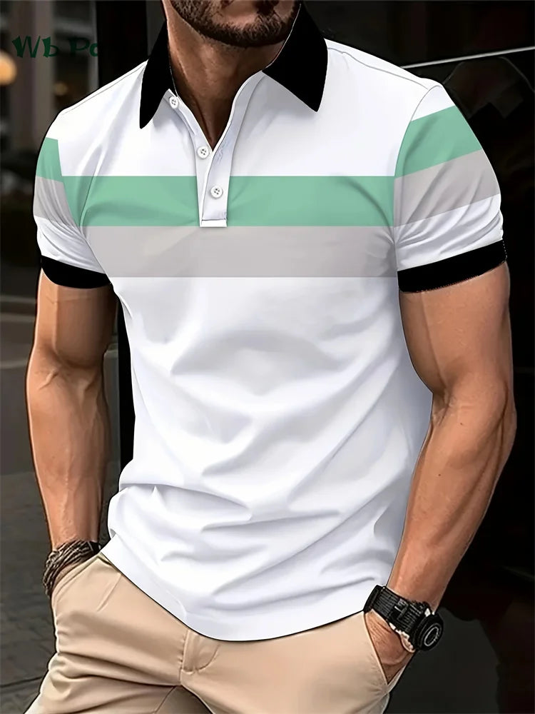 Polo classique à col boutonné pour hommes