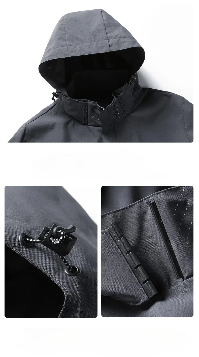 Veste de pluie imperméable légère à capuche grande taille du du 4XL au 5XL