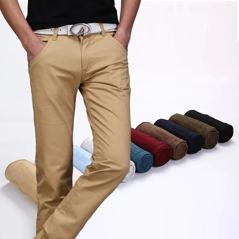 Pantalons droits élastiques classiques