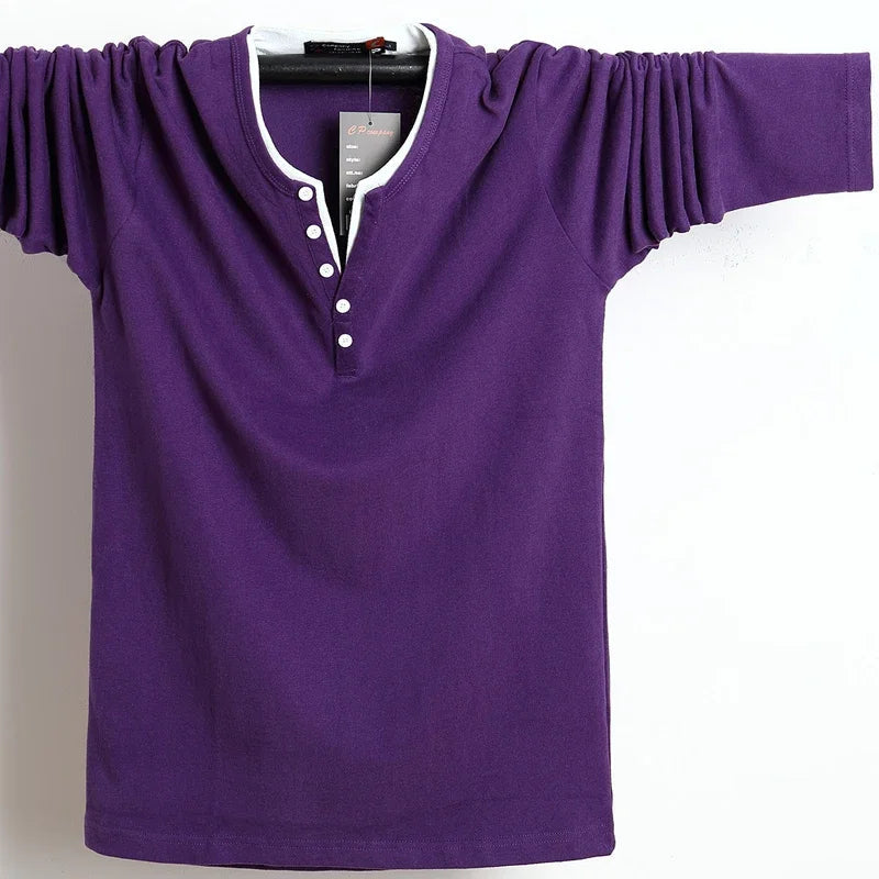 T-Shirt en coton à manches longues grande taille du M au 7XL MAEJORKEN