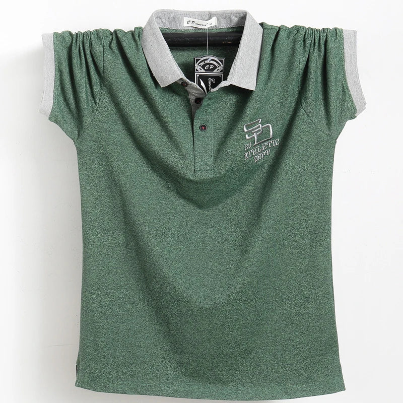 Polo unie en coton M-6XL