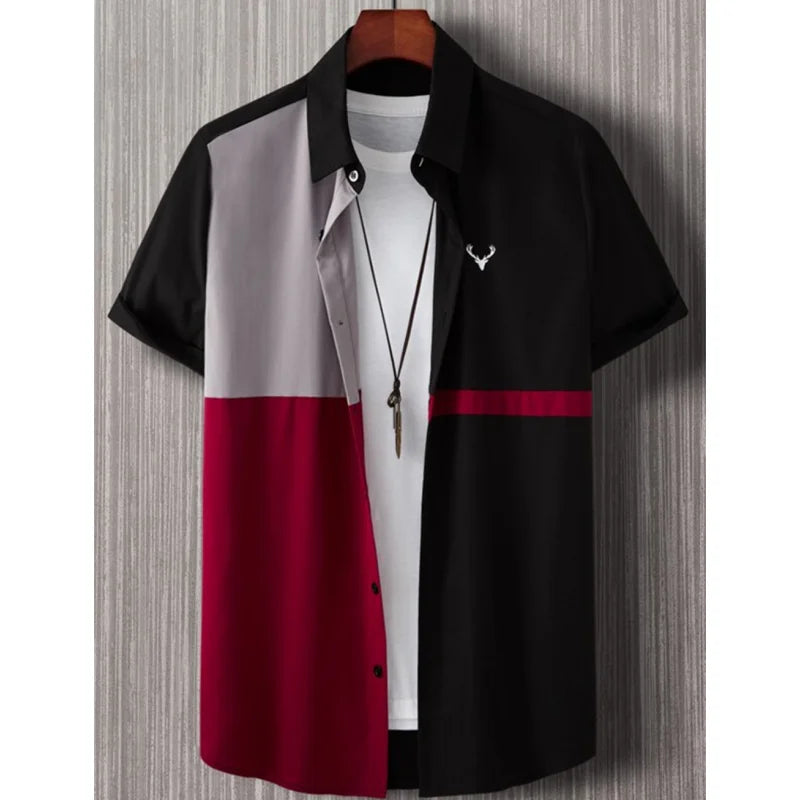 Chemise à manches courtes du S au 5XL