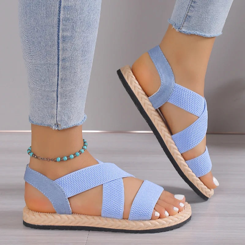 Sandales plates antidérapantes , tendance, confortables du 35 au 43