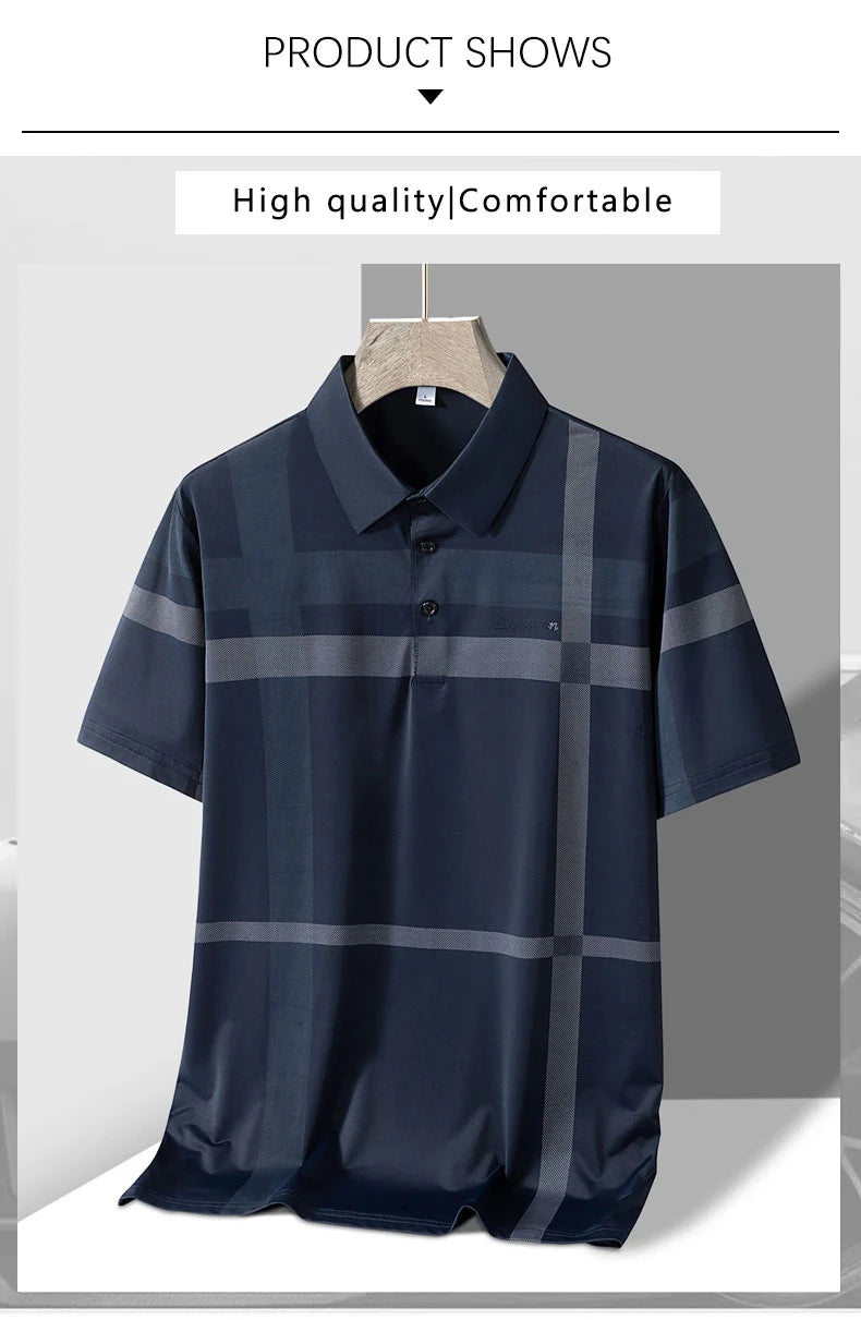 Polo homme rayé Design col rabattu M-4XL MAEJORKEN