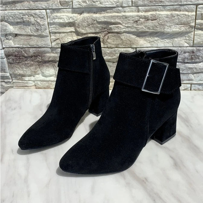 Bottines boucle décontracté talons haut du 35 au 43