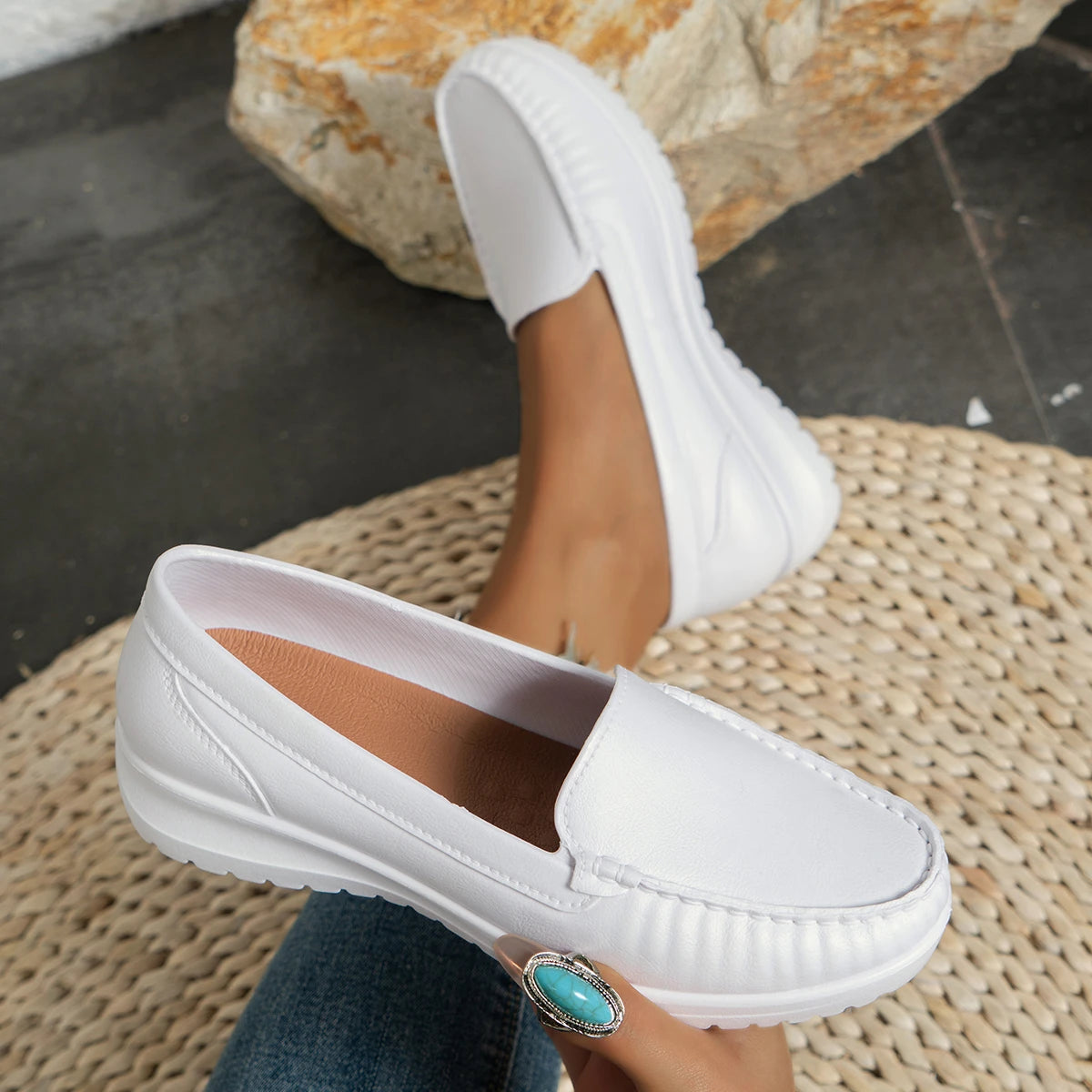 Chaussures confortables, semelle souple, respirantes, antidérapantes, talon plat du 36 au 40