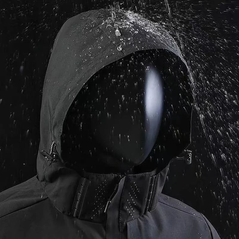Veste de pluie imperméable légère à capuche grande taille du du 4XL au 5XL MAEJORKEN